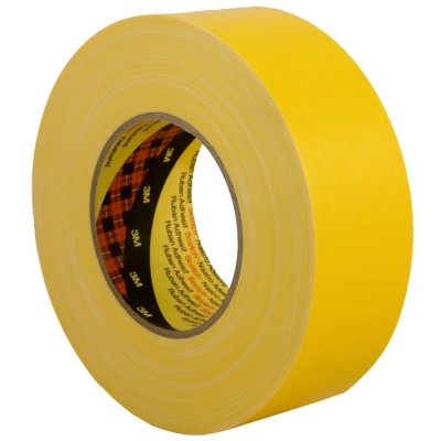 3M Scotch 389 Duct Tape, Yellow, 25mm Width x 50m Length, PE Coated Finish Y389 yellow 25MMXM