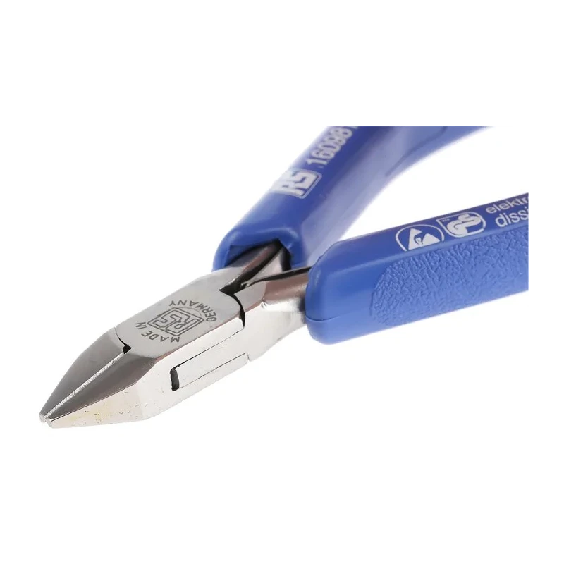 RS PRO Diagonal ESD Safe Cable Cutter Steel Jaw Plastic Grip Bi-Metal Handle 115mm Length 160-981