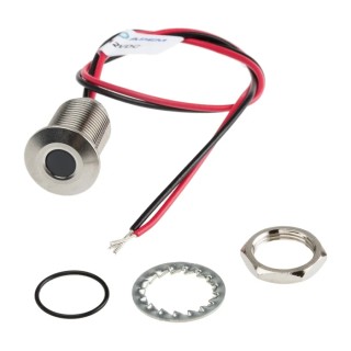RS PRO White Panel Mount Indicator 10.8V dc, 13.2V dc, 20mA, Lead Wire Termination, IP67, Flush Bezel 139-3362