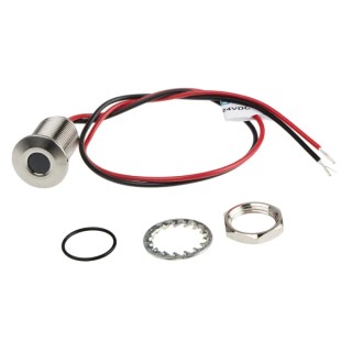 RS PRO White Panel Mount Indicator 21.6V dc 26.4V dc 20mA Lead Wire Termination IP67 Flush Bezel 139-3363