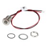 RS PRO Blue Panel Mount Indicator 21.6V DC, 26.4V DC, 20mA, Lead Wire Termination, IP67, Flush Bezel 139-3377