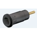 Staubli Black Female Banana Socket 2 mm Connector Press Fit Termination 600 V 10 A Gold Plating 65.9193-21