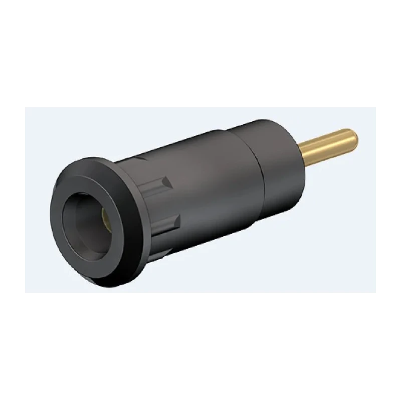 Staubli Black Female Banana Socket 2 mm Connector Press Fit Termination 600 V 10 A Gold Plating 65.9193-21