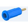Staubli Blue Female Banana Socket 2 mm Connector Press Fit Termination 600V 10A Gold Plating 65.9193-23