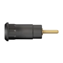 Staubli Black Female Banana Socket 2 mm Connector Press Fit Termination 600 V 10 A Gold Plating 65.9193-21