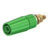 Staubli Green Female Banana Socket 4 mm Connector Bolt Termination 600V 32A Gold Plating 23.3050-25