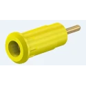 Staubli Yellow Female Banana Socket 2 mm Connector Press Fit Termination 600V 10A Gold Plating 65.9193-24
