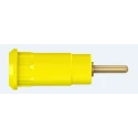 Staubli Yellow Female Banana Socket 2 mm Connector Press Fit Termination 600V 10A Gold Plating 65.9193-24
