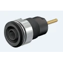 Staubli Black Female Banana Socket 4 mm Connector Screw Termination 1kV 24A Gold Plating 23.3010-21