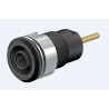 Staubli Black Female Banana Socket 4 mm Connector Screw Termination 1kV 24A Gold Plating 23.3010-21