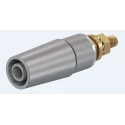 Staubli Grey Female Banana Socket 4 mm Connector Bolt Termination 600V 32A Gold Plating 23.3050-28