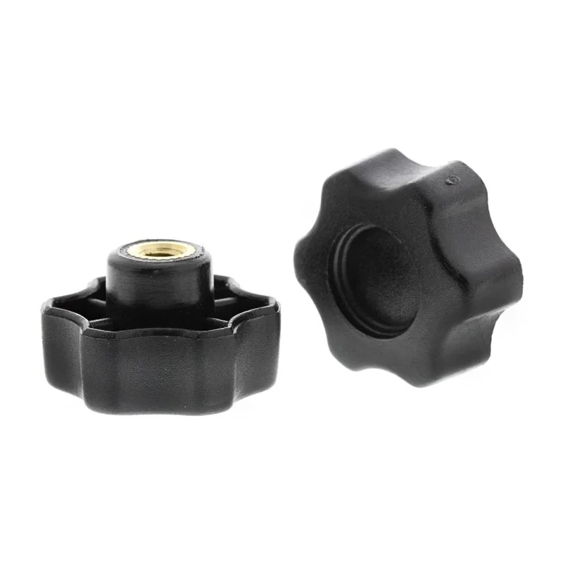 RS PRO Black Thermoplastic Multiple Lobes Clamping Knob, Threaded Hole, 28 mm Diameter, 8 mm Thread Length 161-076