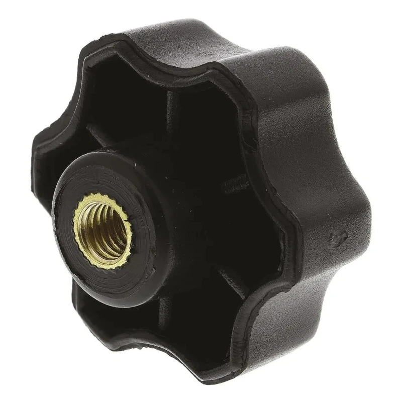 RS PRO Black Thermoplastic Multiple Lobes Clamping Knob, Threaded Hole, 28 mm Diameter, 8 mm Thread Length 161-076