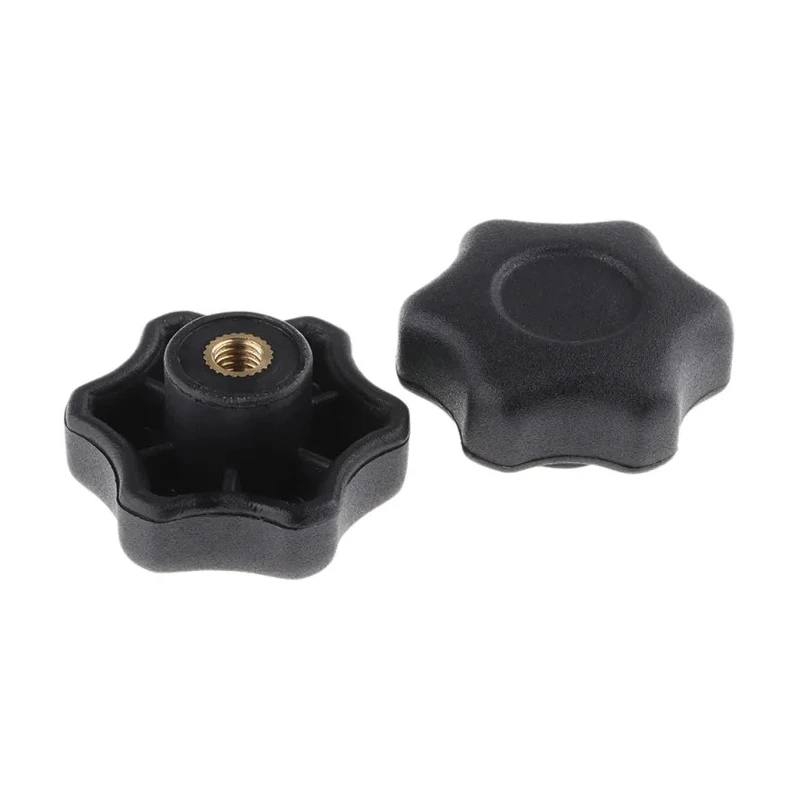 RS PRO Black Thermoplastic Multiple Lobes Clamping Knob Threaded Hole 40 mm Diameter, 9 mm Thread Length 161-098