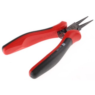 RS PRO Round Nose Plier 130mm Overall Length Chrome Finish Steel Comfort Grip 161-142