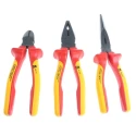 RS PRO 3-Piece Steel VDE Plier Set Combination Pliers, Cutters, Long Nose Pliers 161-158
