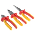 RS PRO 3-Piece Steel VDE Plier Set Combination Pliers, Cutters, Long Nose Pliers 161-158
