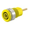 Staubli Yellow Female Banana Socket 4 mm Connector Screw Termination 1kV 24A Gold Plating 23.3010-24