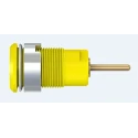 Staubli Yellow Female Banana Socket 4 mm Connector Screw Termination 1kV 24A Gold Plating 23.3010-24