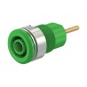 Staubli Green Female Banana Socket 4 mm Connector, Screw Termination, 1kV, 24A, Gold Plating 23.3010-25