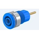 Staubli Blue Female Banana Socket Screw Termination 4 mm Connector 1kV 24A Gold Plating 23.3010-23