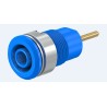 Staubli Blue Female Banana Socket Screw Termination 4 mm Connector 1kV 24A Gold Plating 23.3010-23