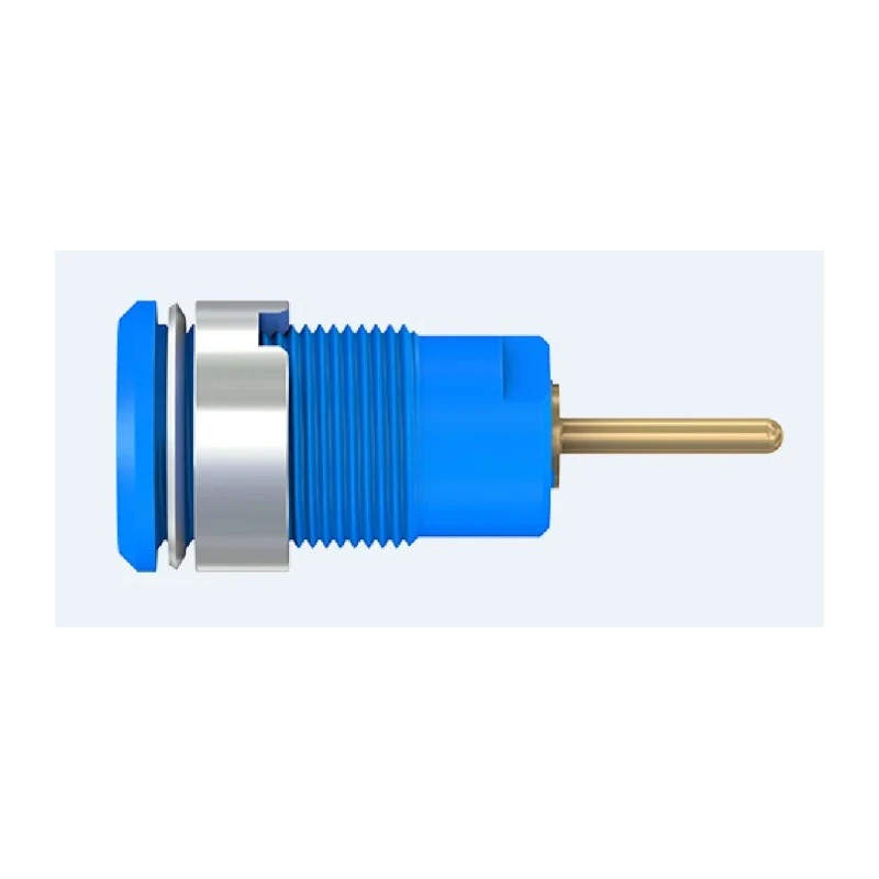 Staubli Blue Female Banana Socket Screw Termination 4 mm Connector 1kV 24A Gold Plating 23.3010-23