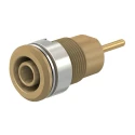 Staubli Brown Female Banana Socket 4 mm Connector Screw Termination 1kV 24A Gold Plating 23.3010-27