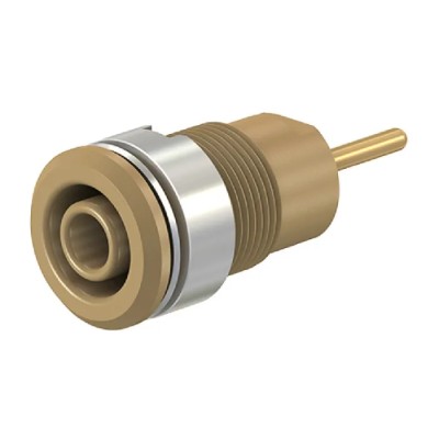 Staubli Brown Female Banana Socket 4 mm Connector Screw Termination 1kV 24A Gold Plating 23.3010-27