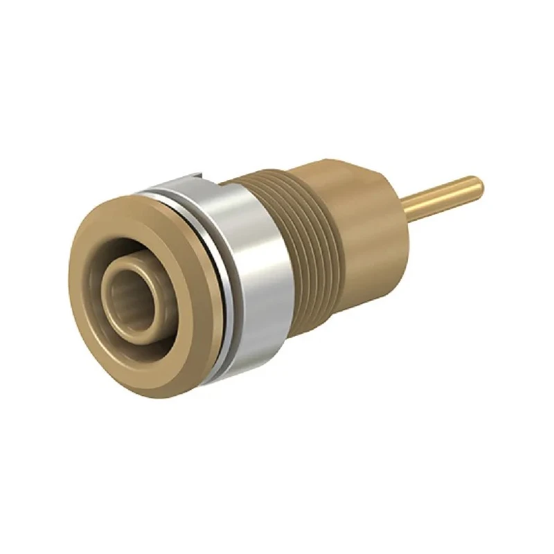 Staubli Brown Female Banana Socket 4 mm Connector Screw Termination 1kV 24A Gold Plating 23.3010-27