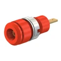 Staubli Red Female Banana Socket 2 mm Connector 600V 10A Gold Plating 65.9098-22