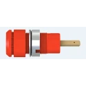 Staubli Red Female Banana Socket 2 mm Connector 600V 10A Gold Plating 65.9098-22