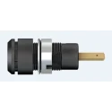 Staubli Black Female Banana Socket 2 mm Connector Tab Termination 600V 10A Gold Plating 65.9098-21
