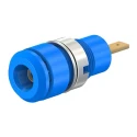 Staubli Blue Female Banana Socket 2 mm Connector, Tab Termination, 600V, 10A, Gold Plating 65.9098-23
