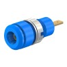 Staubli Blue Female Banana Socket 2 mm Connector, Tab Termination, 600V, 10A, Gold Plating 65.9098-23