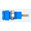 Staubli Blue Female Banana Socket 2 mm Connector, Tab Termination, 600V, 10A, Gold Plating 65.9098-23