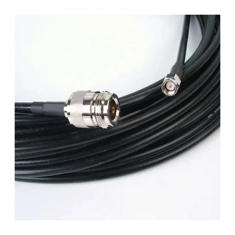 Siretta ASM Series 15 m LLC200A Terminated Coaxial Cable 50 Ω Black PVC Jacket LLC200A