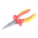 RS PRO Insulated 1-Piece Long Nose Plier Smooth 160mm Comfort Grip Chrome Steel VDE/1000V Approved 161-215