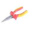 RS PRO Insulated 1-Piece Long Nose Plier Smooth 160mm Comfort Grip Chrome Steel VDE/1000V Approved 161-215