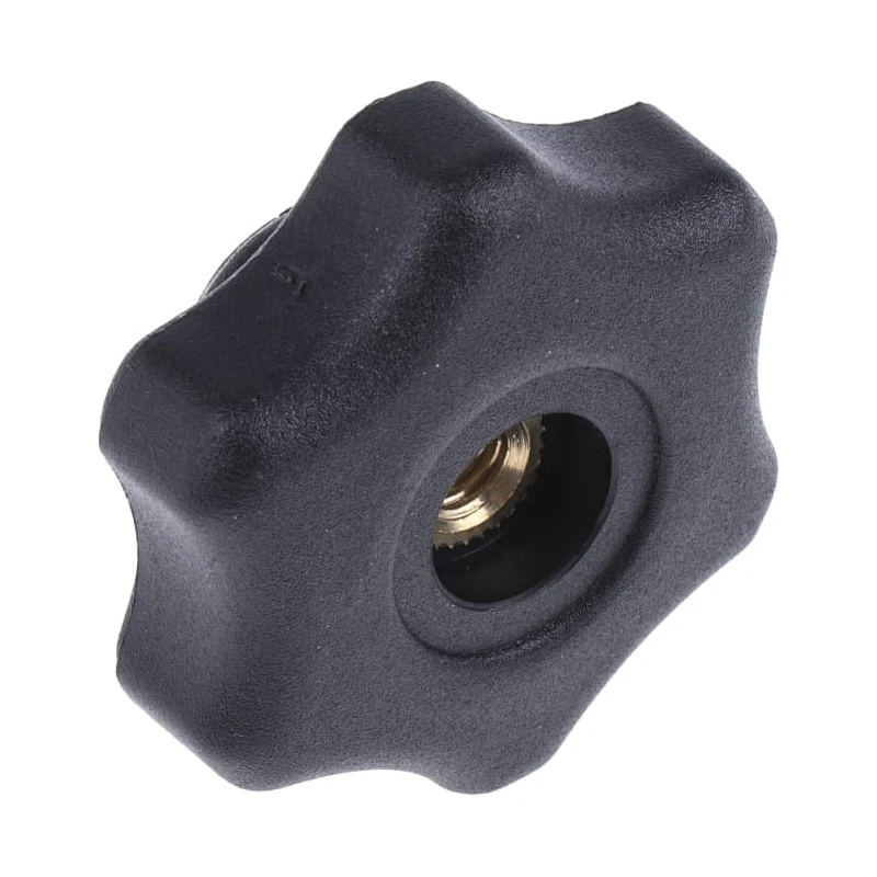 RS PRO Black Thermoplastic Multiple Lobes Clamping Knob Threaded Through Hole 40 mm Diameter 161-212