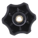 RS PRO Black Thermoplastic Multiple Lobes Clamping Knob Threaded Through Hole 40 mm Diameter 161-212