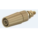 Staubli Brown Female Banana Socket 4 mm Connector Bolt Termination 600V 32A Gold Plating 23.3050-27
