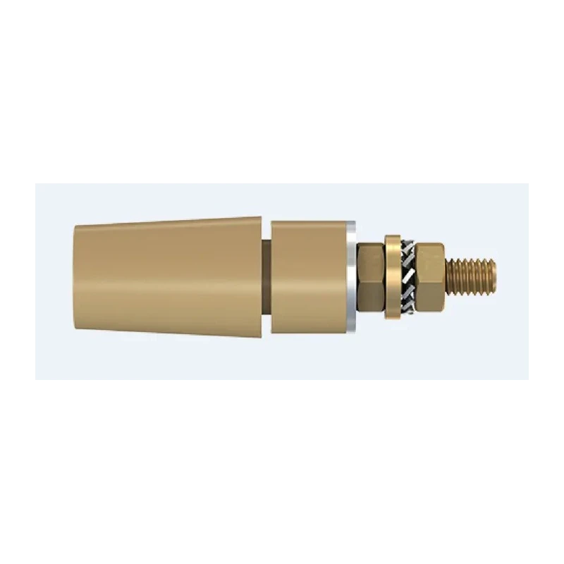 Staubli Brown Female Banana Socket 4 mm Connector Bolt Termination 600V 32A Gold Plating 23.3050-27