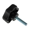 RS PRO Black Polyamide 6 Multiple Lobes Clamping Knob, Threaded Stud, 40 mm Diameter, 25 mm Thread Length 161-155