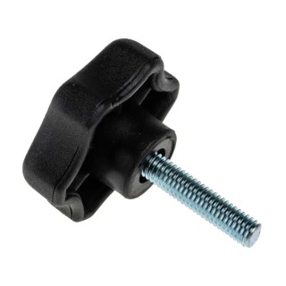 RS PRO Black Polyamide 6 Multiple Lobes Clamping Knob, Threaded Stud, 40 mm Diameter, 25 mm Thread Length 161-155