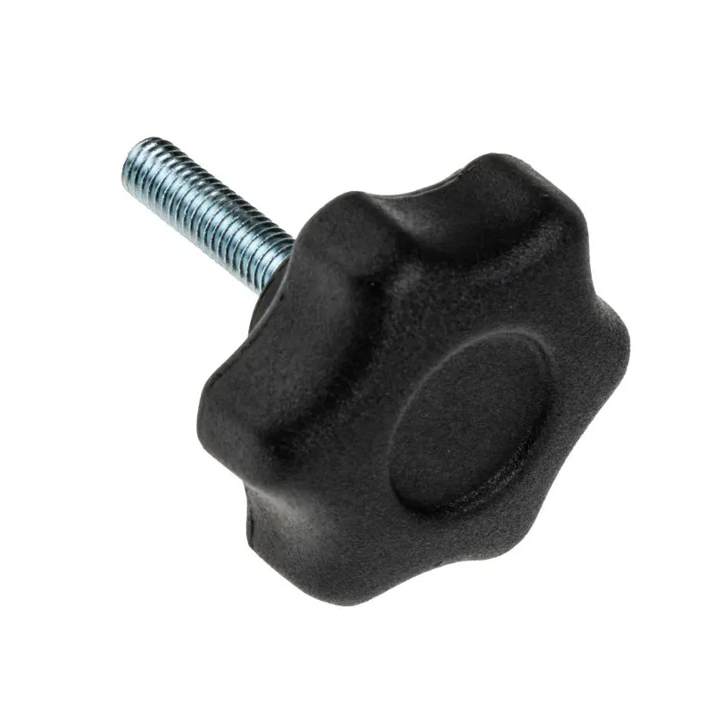 RS PRO Black Polyamide 6 Multiple Lobes Clamping Knob, Threaded Stud, 40 mm Diameter, 25 mm Thread Length 161-155