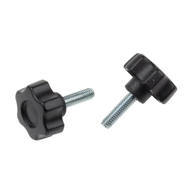 RS PRO Black Polyamide 6 Multiple Lobes Clamping Knob, Threaded Stud 161-149