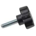 RS PRO Black Polyamide 6 Multiple Lobes Clamping Knob, Threaded Stud 161-149