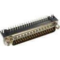 HARTING D-Sub 25 Way Right Angle Through Hole D-Sub Connector with 4 to 40 UNC Screw Lock Male 09683635813