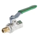 RS PRO Brass Threaded 2-Way BSPP Ball Valve 1/4 in Port Size, 41.4 bar Pressure, Steel Handle 141-7713
